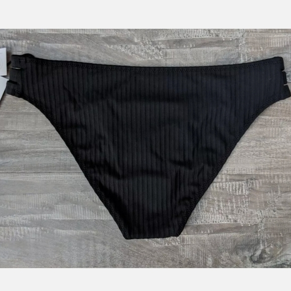 Women's Ribbed Strappy Side Cheeky Bikini Bottom - Picture 6 of 9